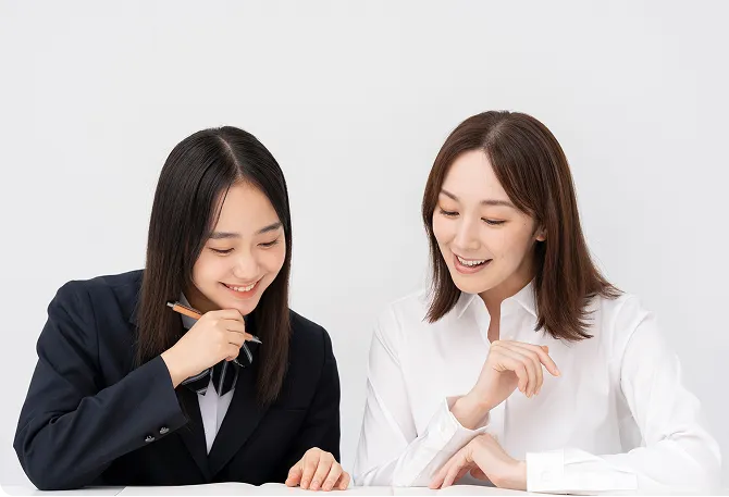 親子で学習中の様子