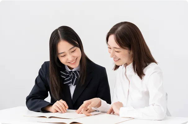 先生と生徒が個別授業をしている様子